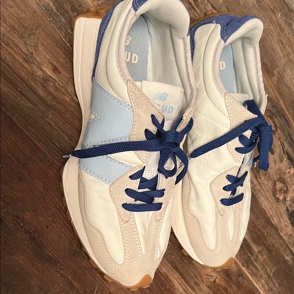STAUD Women's Sneakers in Blue and White